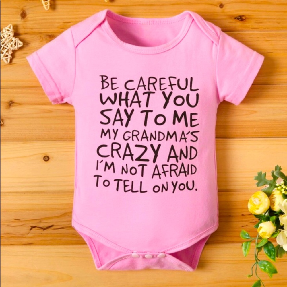 NWT Be Careful What You Say Boy / Girl Onesies